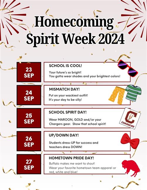 Union East Spirit Week Flyer